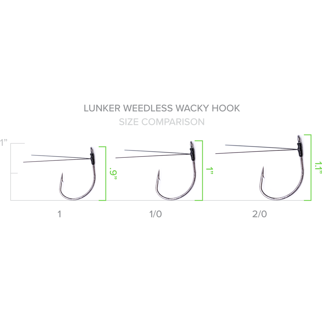 Green Series Lunker Weedless Wacky Hook